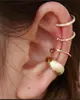 Brincos Banhados a Ouro 14K em Latão Tendência Europeia e Americana Conjunto de 3 Peças para Uma Orelha Ear Cuffs Brincos de Moda Versáteis Atacado para Mulheres