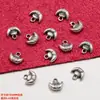 Plata de Ley Flor Hoja Capullo Moneda Accesorios Pequeños Vintage Viejo DIY Pulsera Hecha a Mano Collar Material Accesorios