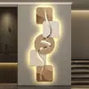 Quadros decorativos com iluminação LED transfronteiriços, estilo luxo leve, adequados para hall de entrada, corredor e passagem, criando uma atmosfera sofisticada e elegante, design minimalista
