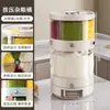 Caixa de Armazenamento de Grãos, Recipiente Rotativo para Arroz, Lixeira de Arroz Selada à Prova de Insetos e Umidade Doméstica, Pote Compartimentado com Vedação por Pressão, Caixa de Arroz