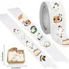 500 Hojas/Rollo Serie Gato de Dibujos Animados Educación Temprana Infantil Impermeable Decorativo Teléfono Móvil Patineta PVC Impermeable Juguete Pegatinas