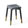 Taburete cuadrado para mesa de comedor casera personalizado, taburete cuadrado simple y grueso de madera maciza, taburete cuadrado apilable y reforzado para sala de estar y comedor