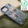 Case de Celular Europeu Mais Vendido Retro Pintado de Dourado Flor de Íris Azul e Roxa Maçã 18Promax Case Rígido Iphone17