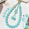 Cordón para Teléfono de Raíz de Bodhi Azul Cielo Colgante Exquisito de Zorro de Nueve Colas Lindo y Auspicioso Cordón Antiperdida para Teléfono