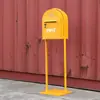 Buzón de Hierro Forjado Estilo Británico Montado en Pared con Cerradura, Caja de Amor
