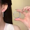 Pendientes de Aro de Circonita de Alta Gama, Ligeros y de Lujo, Nuevo Estilo Minimalista de Moda 2026, Pendientes de Aro Grandes Exagerados para Mujer