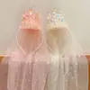 Acessórios de Cabeça Infantis, Coroa de Princesa para Bebê, Acessórios com Véu, Faixa de Cabelo, Chapéu de Aniversário, Acessórios de Cabelo, Acessórios de Cabelo Doces e Delicados para Meninas