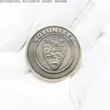 Monedas de Bronce Grabadas en Oro Personalizadas, Edición Conmemorativa del Centenario Corporativo, Monedas de Regalo Cepilladas por Ambas Caras