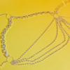 Cadena de pecho con diamantes de imitación de estilo europeo y americano, cadena corporal con borlas multicapa, accesorios de playa para bikini de verano 06