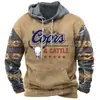 Ropa de otoño e invierno para hombre de importación, sudadera con capucha casual de primavera para hombre con forro de polar, ropa deportiva casual retro con estampado 3D