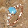 Cao Shi Anillo Ovalado Retro Nuevo Transfronterizo Diseño Brillante de Sol y Luna Anillo Explosiones de Tono Shake Anillo de Luna