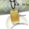 Joias Banhadas a Ouro Novo Estilo Chinês Pingente de Paz e Segurança Colar Imitação de Ouro para Homens e Mulheres com Pingente de Padrão de Nuvem Antigo
