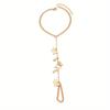 Pulsera de Cadena Explosiva Transfronteriza Europea y Americana Ins Pulsera Simple de Dedo de Una Pieza para Mujer de Moda Mariposa de Alta Gama