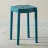 Taburete Redondo Estilo Nórdico para Uso Doméstico, Engrosado y Apilable, Adecuado para Sala de Estar y Mesa de Comedor, Diseño Moderno Simple, Fácil de Almacenar, Taburete de Plástico, Lujo Ligero