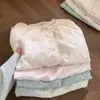 Pijama floral doce para mulheres, estilo primavera e outono, acabamento em renda, manga longa, calça longa, conjunto de duas peças para casa, atacado transfronteiriço