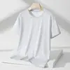 Amazon Transfronterizo Verano Hombres Ocio Deportes Seda de Hielo Manga Corta Color Sólido Vestido Papá Moda Camiseta Cuello Redondo