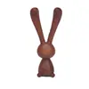 Chifre de Rinoceronte Jacarandá Criativo Pequeno Ornamento Resistente a Arranhões Forma de Coelho Bastão de Massagem para Levantar a Mandíbula e Pressionar as Têmporas Peça de Mão