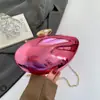 Bolso de Caja Acrílico Estilo Chanel 2026 Nuevo Color Caramelo Estilo Celebridad de Internet Bolso de Noche Cadena Bolso Cruzado para Mujer