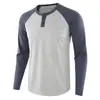2021 Nueva camiseta de manga larga de comercio exterior de Amazon para hombre talla grande casual suelta estilo europeo y americano Camiseta Henry Independiente