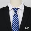 Gravata de Zíper 8cm para Vestido de Negócios Homens Noivo Casamento Listra Azul Gravata Preguiçosa Gravata Profissional Atacado