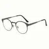 Retro Casual Redondo Literario y Artístico Gama Alta Metal Mismo Estilo para Hombres y Mujeres Sin Receta Se Puede Combinar con Marcos para Gafas de Miopía