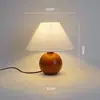Lámpara de Mesa Nórdica de Lujo Ligero Retro de Gama Alta Decorativa de Madera Maciza Luz Nocturna Ambiental para Habitación Roble Mesita de Noche de Dormitorio