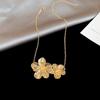 Aretes Ovalados de Estilo Metálico Transfronterizo Europeo y Americano, Collar Exagerado Simple con Cadena para Clavícula, Collar de Moda de Lujo Ligero de Alta Gama para Mujeres