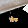 Accesorios de Collar Geométrico Exagerado de Flor Transfronterizo Europeo y Americano para Mujer Cadena de Clavícula de Verano de Gama Alta Joyería Personalizada de Nicho
