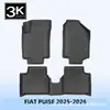 Adecuado para Fiat Puise 2025-2026 Alfombrillas de Piso 3D para Todo Clima de TPE y Alfombrilla de Maletero