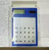 Suministro spot al por mayor calculadora pantalla táctil transparente solar estudiante vacaciones regalos de empresa logo imprimible