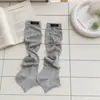 Meias de Cano Alto Retrô para Primavera/Verão de 2026 com Etiquetas de Tecido, Meias Estilo Japonês Jk, Antiderrapantes, Para Combinar com Sapatos de Couro, Meias Longas, Meias Afuniladas para Panturrilha