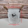 Cubo de hierro para flores secas, maceta de hierro para jardinería americana, cubo para flores, maceta pequeña de hierro.