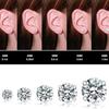 Venta caliente transfronteriza aretes de circonita de cuatro garras de una pieza tornillos externos acero titanio aretes piercing para el cuerpo humano fábrica en stock venta al por mayor