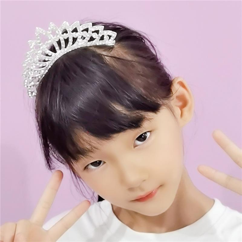 韩版儿童皇冠饰品影楼婚庆头饰水钻发梳发饰表演珍