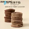 Calcetines Zobaren Otoño e Invierno de Media Pantorrilla para Mujer Maillard Color Sólido Algodón Estilo Japonés Estudiante Moderno Calcetines Apilados para Mujer al por Mayor