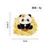 Insignia de Ramo de Panda Animal de Dibujos Animados Lindo Flor Regalo de Viaje de Chengdu Broche
