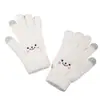 Guantes de Oso Lindos Estilo Coreano para Mujer en Otoño e Invierno, Cálidos, Cortavientos, Resistentes al Frío, Compatibles con Pantalla Táctil, Forrados de Felpa y a Prueba de Frío