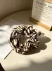 Goma para el pelo con estampado de leopardo transfronterizo de alta elasticidad, Lazo para el pelo estilo retro francés, Cuerda para el pelo, Suministro al por mayor, Venta directa del fabricante
