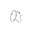 Anel de casal um par de anéis masculinos e femininos simples moda temperamento coreano anel de zircônia coroa anel de diamante de simulação aberto para casamento