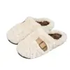 Novos chinelos de algodão estilo 2026 para mulheres, outono e inverno, para casa, antiderrapantes, simples, para casais, com sola macia, bico fechado, chinelos felpudos para homens