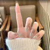 Uñas Portátiles de Alta Gama para Año Nuevo: Rojo Retro Cisne Puntos, Ojo de Gato Francés, Moño, Brillo Deslumbrante, Manicura Hecha a Mano que Realza el Cutis