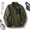 ¡Serie al aire libre! ¡Mantente caliente! Chaqueta casual de polar de doble cara con cuello alto para hombre, moda de primavera y otoño 2024, moderna