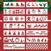 Decoración Europea y Americana para Fiestas Navideñas Plantillas Huecas para Pintar para Patrones DIY Pintados a Mano por Niños, Plantillas para Calcar, Pulverizar y Frotar