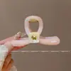 Pin de Pinza de Tiburón de Mezclilla con Lazo Simple Estilo Ins Coreano para Mujer 2025 Nuevo Pinza para el Cabello de Gama Alta Dongdaemun