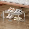 Sapateira simples sob a cama para dormitório, sapateira sob a mesa em dormitório estudantil, prateleira de armazenamento multicamadas à prova de poeira