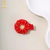 Nuevo Pasador de Flor Redonda Tejida para Niñas, Tela Completa, Accesorio para el Cabello, Suave con el Cabello, Pinza para Flequillo Lateral, Adorno para el Cabello