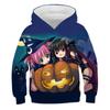Sudaderas de Otoño Cabeza de Calabaza de Halloween Sudaderas con Estampado 3D Niños Niñas Sudaderas con Capucha Pulóver Tops Moda Infantil