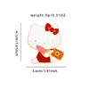 Broche Hello Kitty Dibujo Animado Lindo Gato Caddy Estuche para Lápices Decoración Accesorios para Bolsas Insignia de Metal Zinc Esmalte
