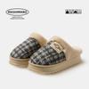 Pantuflas de Piel de Conejo Rogue para Mujer de Invierno Estilo Pequeño Aroma Cálidas para Interior del Hogar con Forro de Terciopelo Antideslizantes Pantuflas de Algodón de Invierno para Hombre