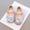 Sapatos de Cristal para Meninas 2026 Nova Coleção Primavera e Outono Sapatos de Couro para Bebês Sapatos de Princesa para Meninas Sapatilhas de Verão para Crianças Sapatos Sociais